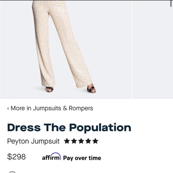 Dress The Poplulation Sequin Beaded Peyton Jumpsuit - Picture 6 of 11